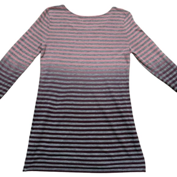 Juicy Couture Gray and Mauve Striped T-shirt - Picture 4 of 5